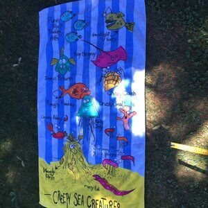 Summer Living Creepy Sea Creatures Bath Towel 29" x 54"